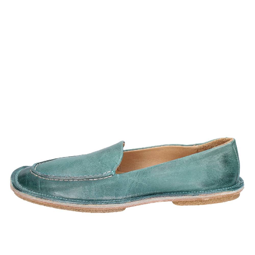 scarpe donna MOMA mocassini verde pelle 1ES473 EY625 Saldi