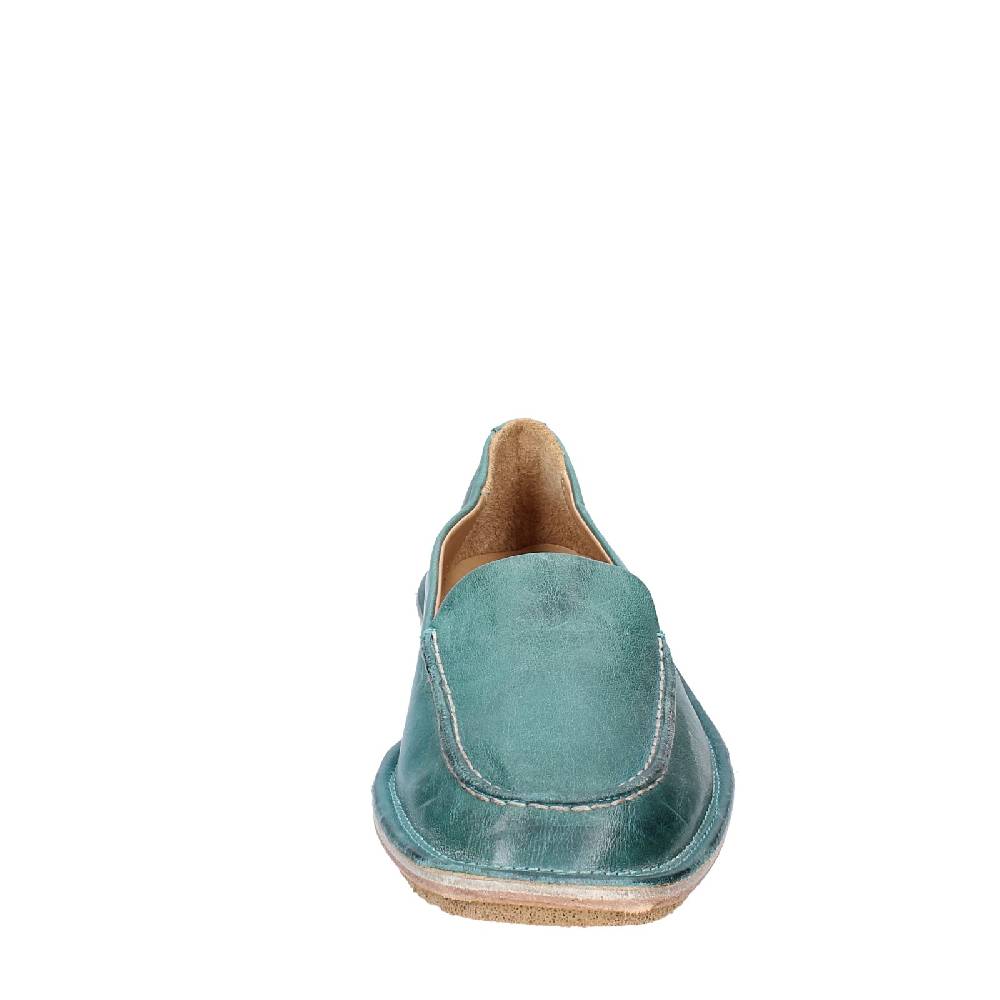 scarpe donna MOMA mocassini verde pelle 1ES473 EY625 Saldi