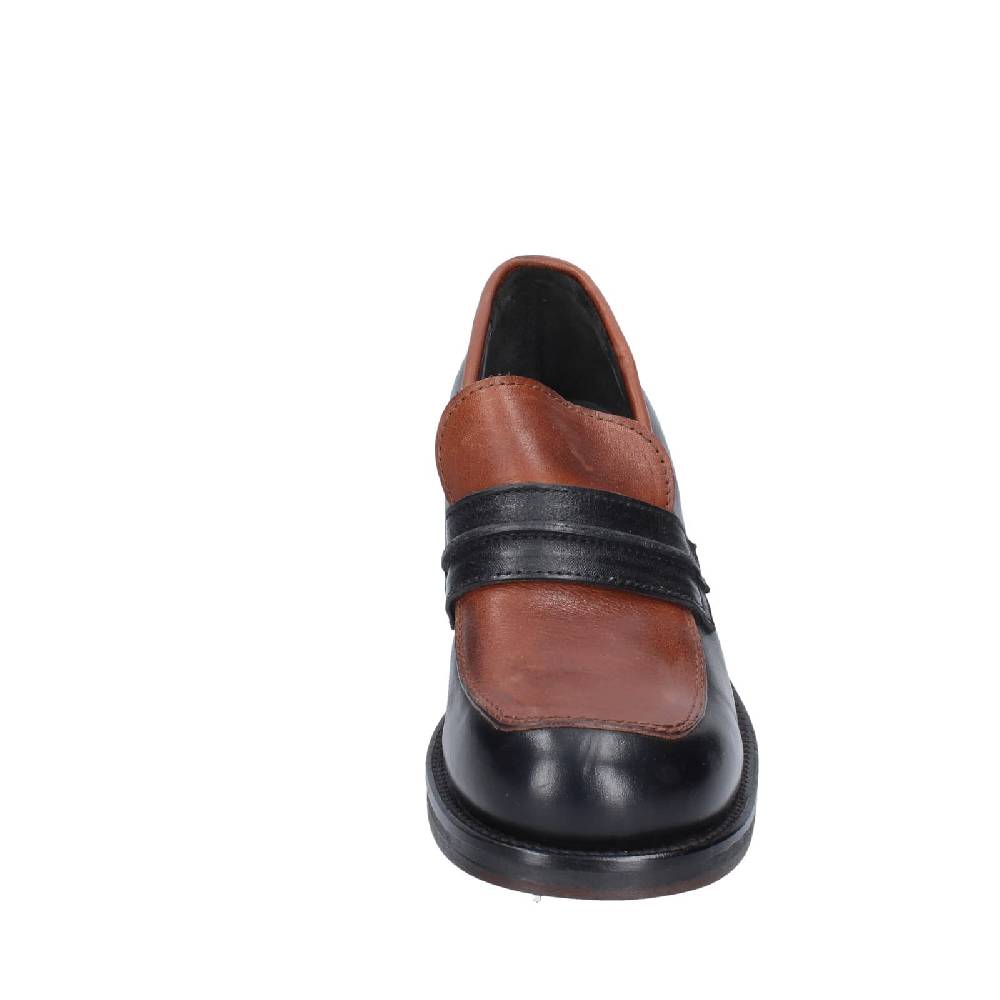 scarpe donna MOMA mocassini marrone pelle nero 72304E EY559 Prezzo di fabbrica