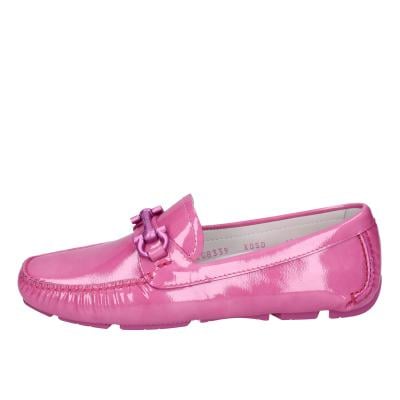 scarpe donna SALVATORE FERRAGAMO mocassini rosa vernice PARIGI BG23 Saldi Di Fabbrica