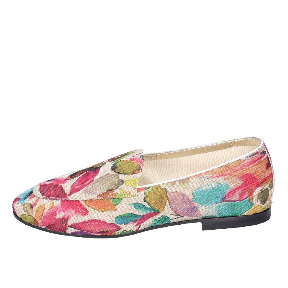 scarpe donna ANNIEL mocassini multicolore tessuto EY674 In Saldo
