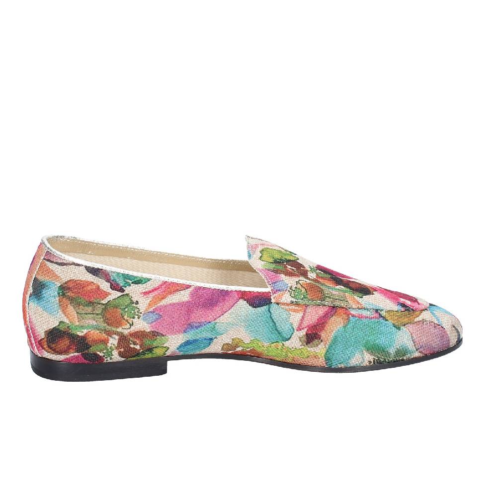 scarpe donna ANNIEL mocassini multicolore tessuto EY674 In Saldo