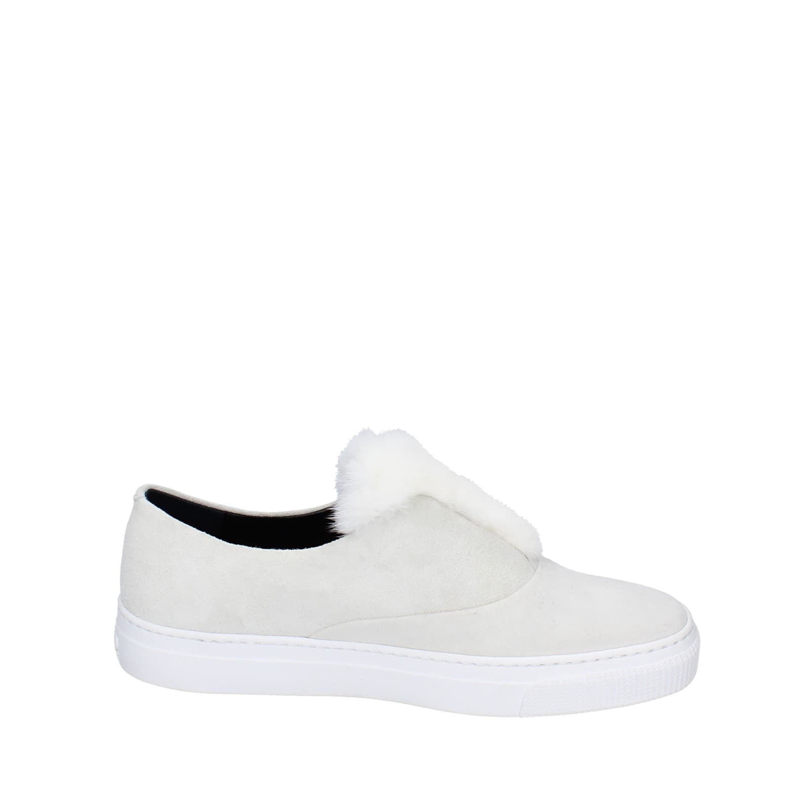 scarpe donna ZCD MONTREAL mocassini bianco camoscio pelliccia HAMILTON EY214 Offerta natalizia