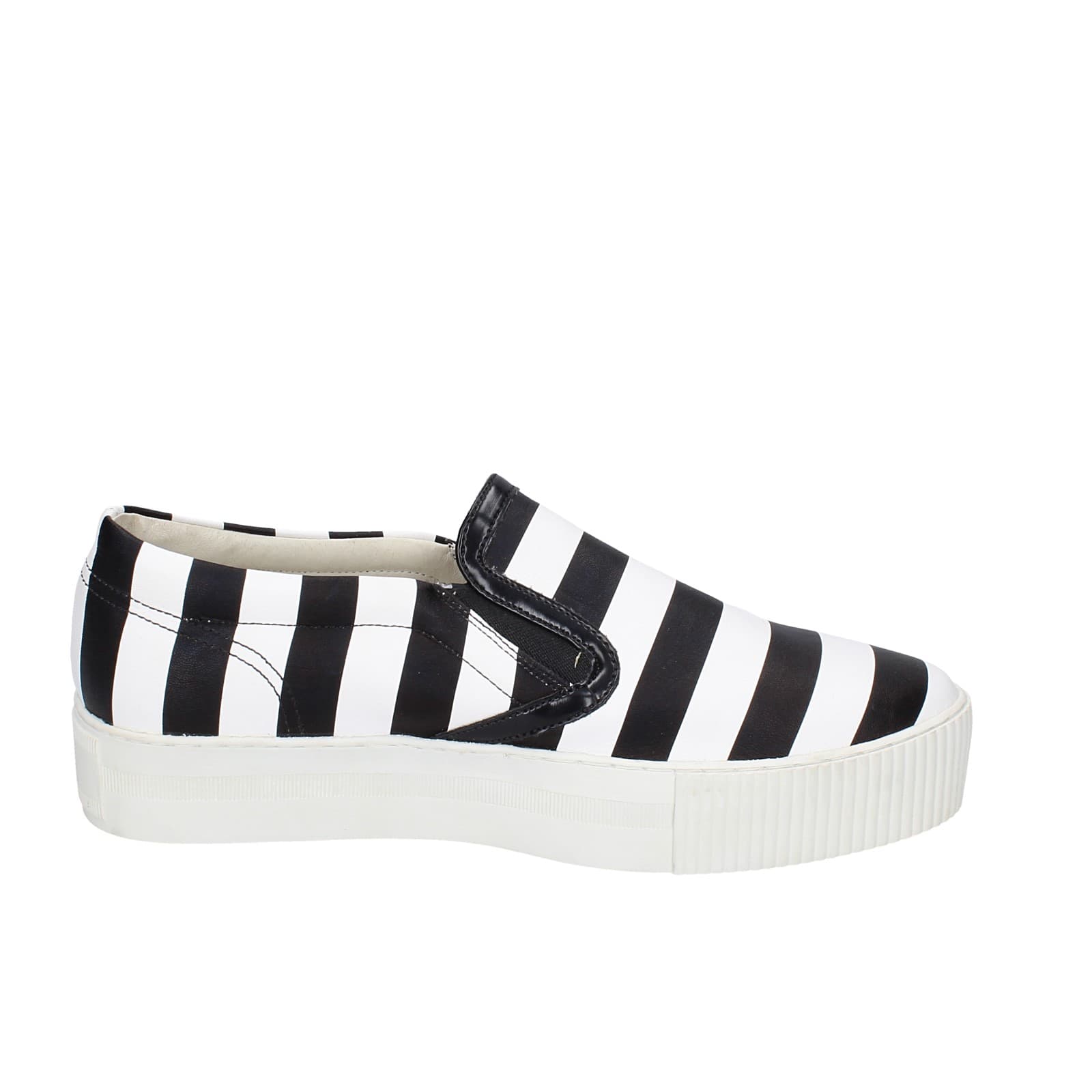 scarpe donna CULT mocassini bianco pelle nero EY359 2025