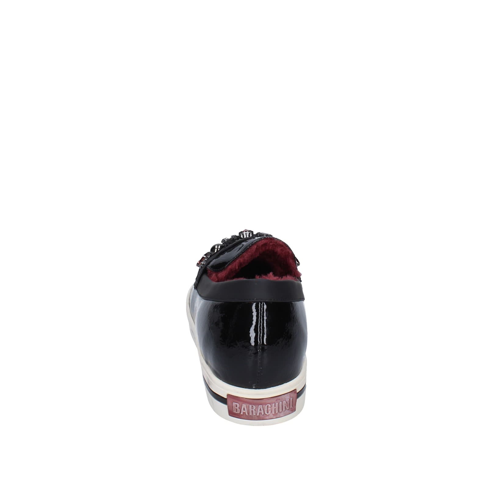 scarpe donna LUCIANO BARACHINI mocassini nero vernice EY169 Nuovo