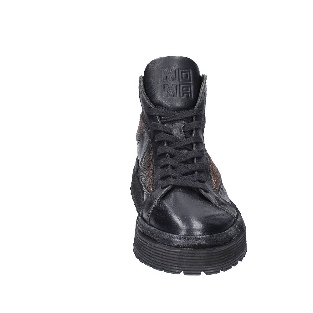 scarpe donna MOMA sneakers nero pelle bronzo 1BW316 EY622 Qualità Garantita