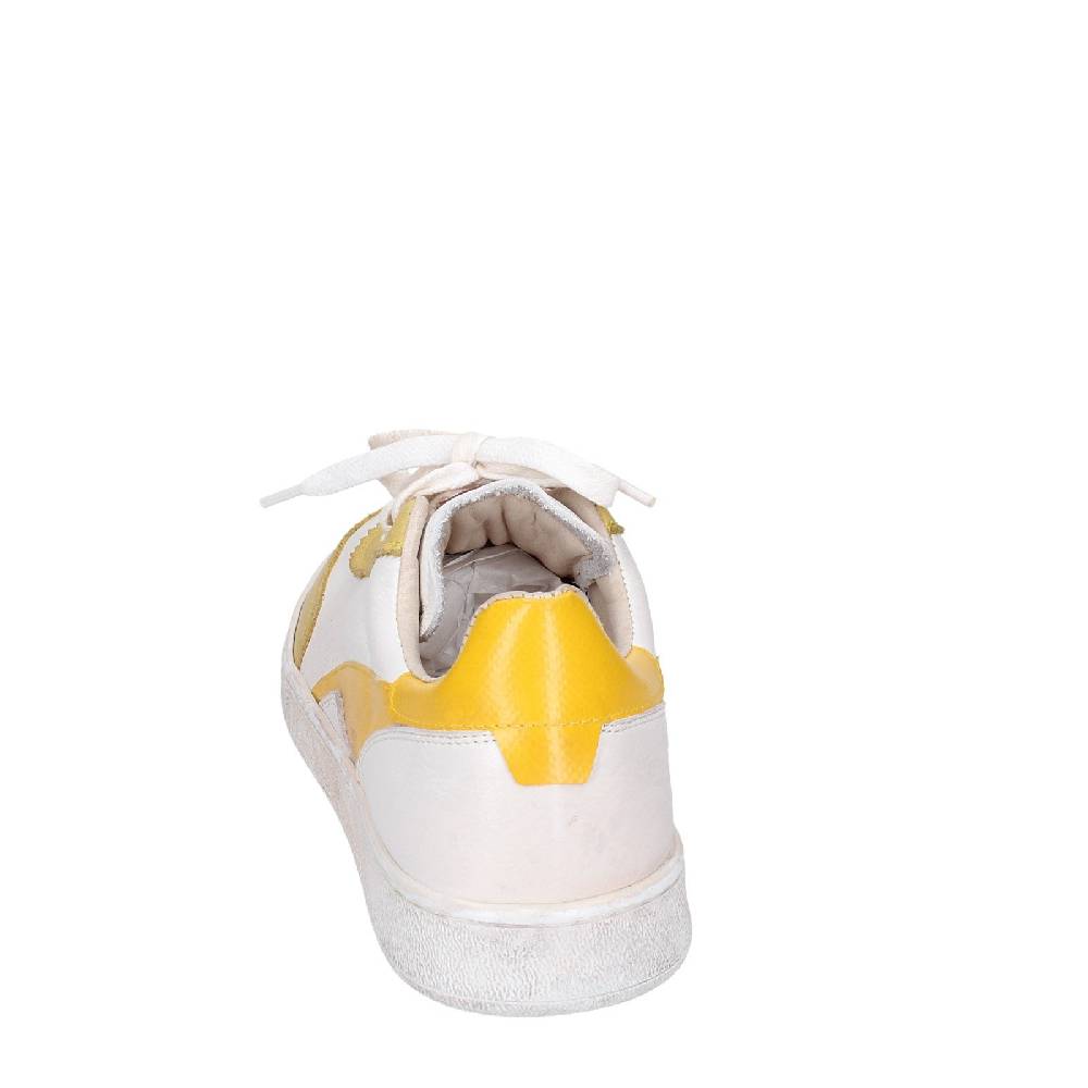 scarpe donna MOMA sneakers bianco pelle giallo 49402A VINTAGE EX506 Negozi Online