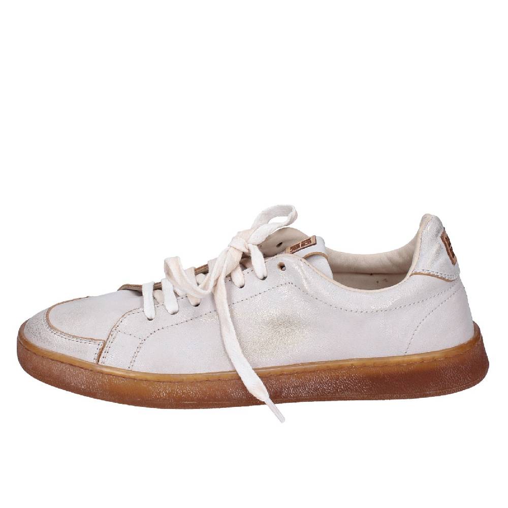 scarpe donna MOMA sneakers bianco pelle platino 49401A VINTAGE EX442 Acquista Ora
