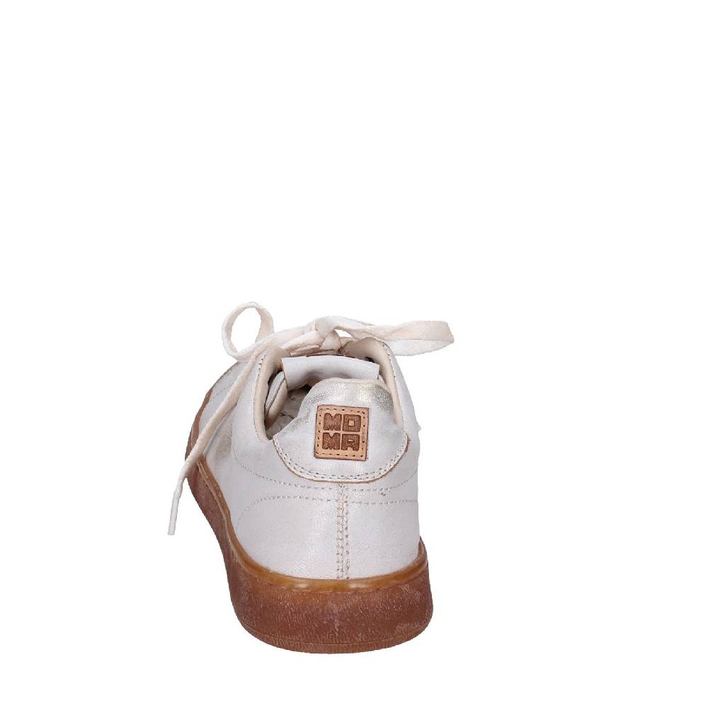 scarpe donna MOMA sneakers bianco pelle platino 49401A VINTAGE EX442 Acquista Ora