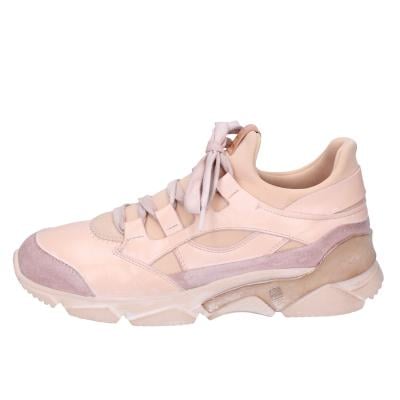 scarpe donna MOMA sneakers rosa pelle tessuto BK453 Prezzo Ridotto
