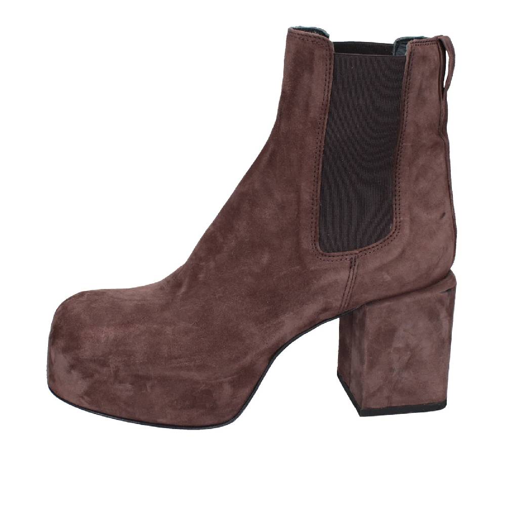 scarpe donna MOMA stivaletti marrone camoscio 87301C EY581 Presa