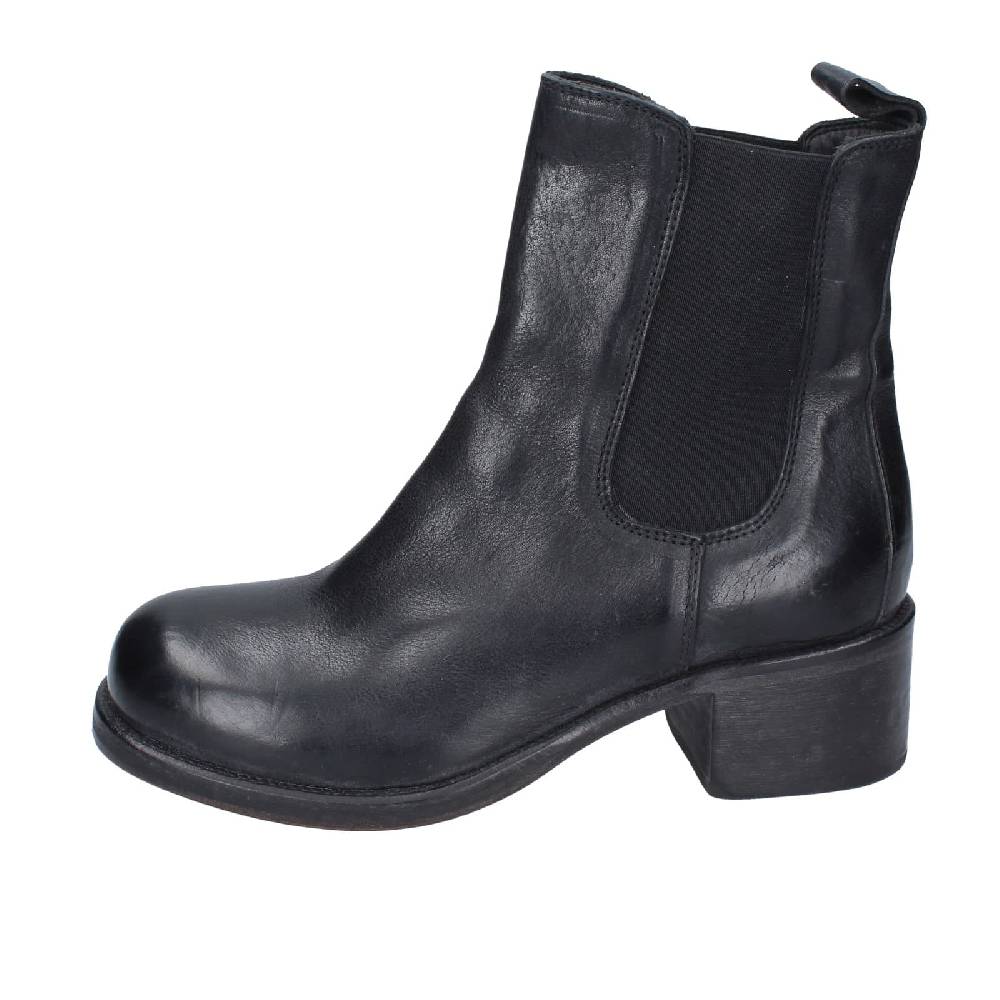 scarpe donna MOMA stivaletti nero pelle 72302C EY524 Sconto
