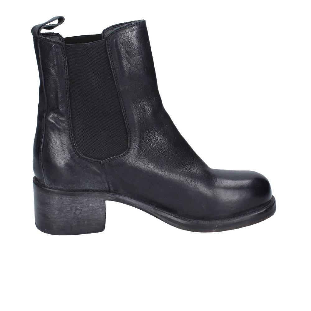 scarpe donna MOMA stivaletti nero pelle 72302C EY524 Sconto