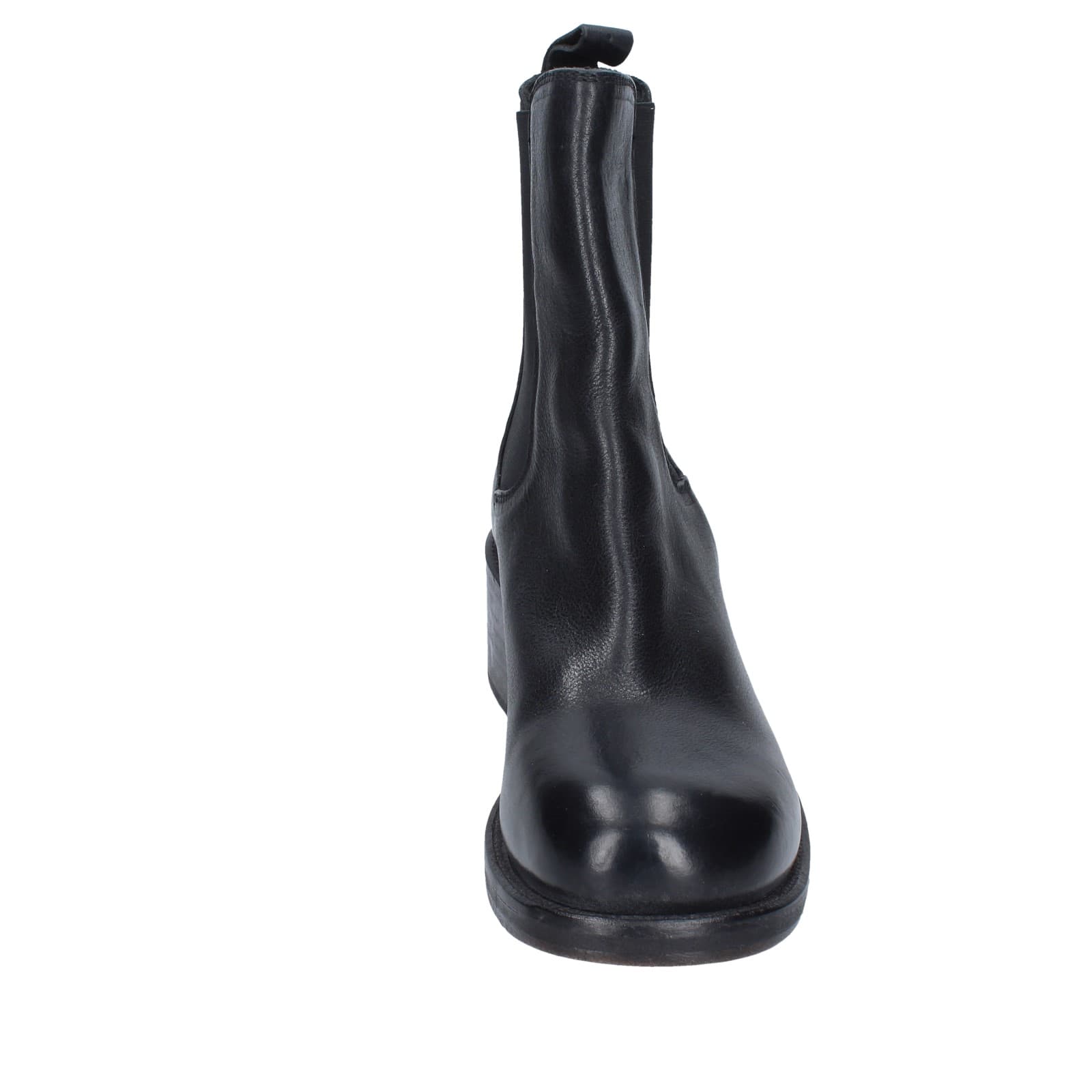 scarpe donna MOMA stivaletti nero pelle 72302C EY524 Sconto