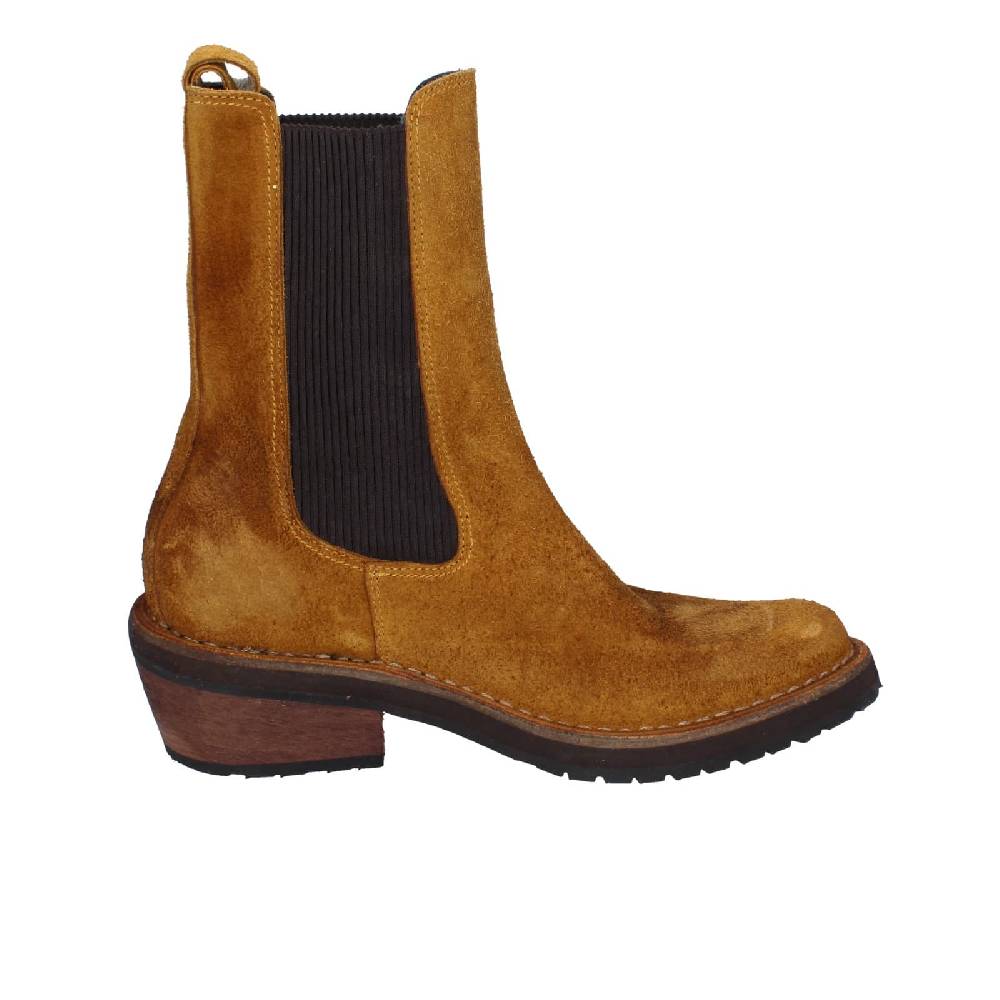 scarpe donna MOMA stivaletti marrone camoscio 75301C EY565 Outlet