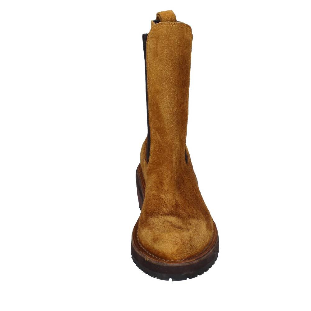 scarpe donna MOMA stivaletti marrone camoscio 75301C EY565 Outlet