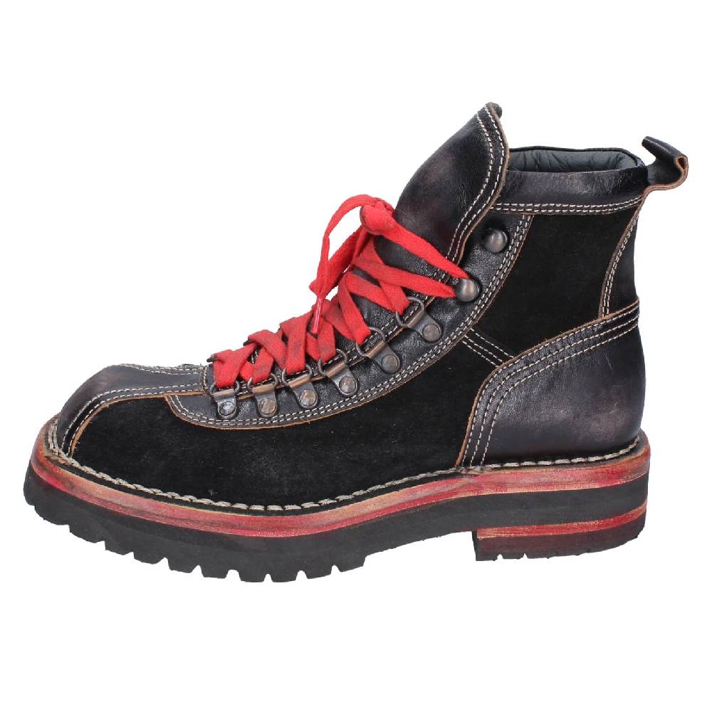 scarpe donna MOMA stivaletti nero pelle camoscio 81301B EY563 In Vendita