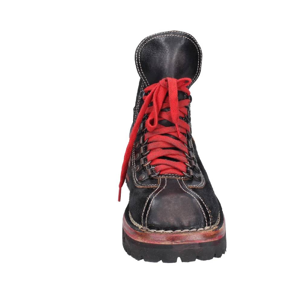 scarpe donna MOMA stivaletti nero pelle camoscio 81301B EY563 In Vendita