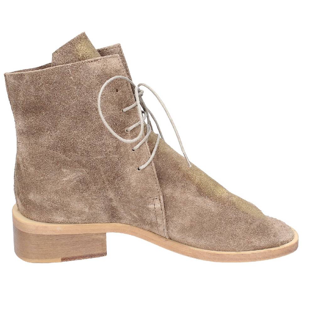 scarpe donna MOMA stivaletti marrone camoscio oro 35402I VINTAGE EX443 Saldi