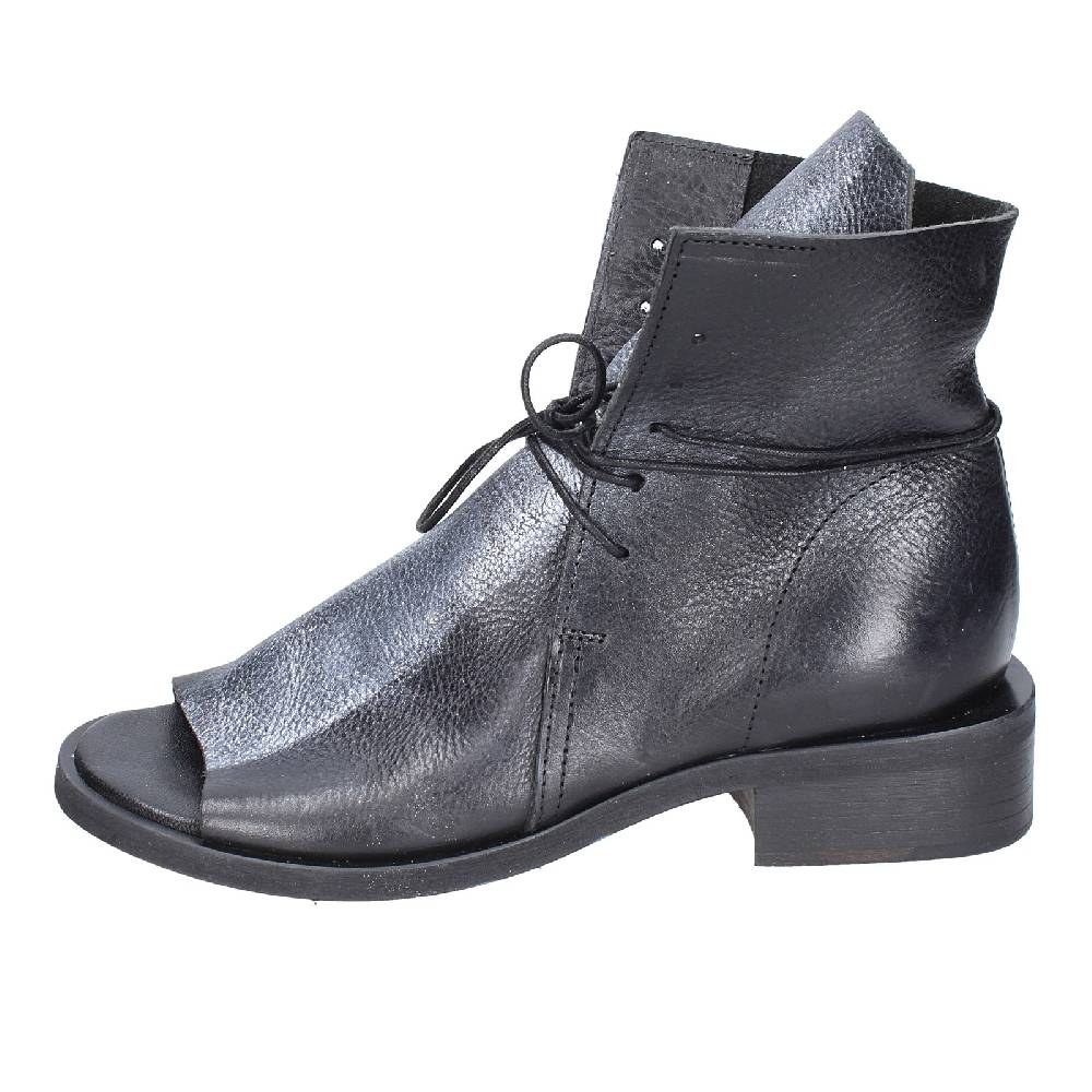 scarpe donna MOMA stivaletti nero pelle argento 35402I VINTAGE EX398 Offerte