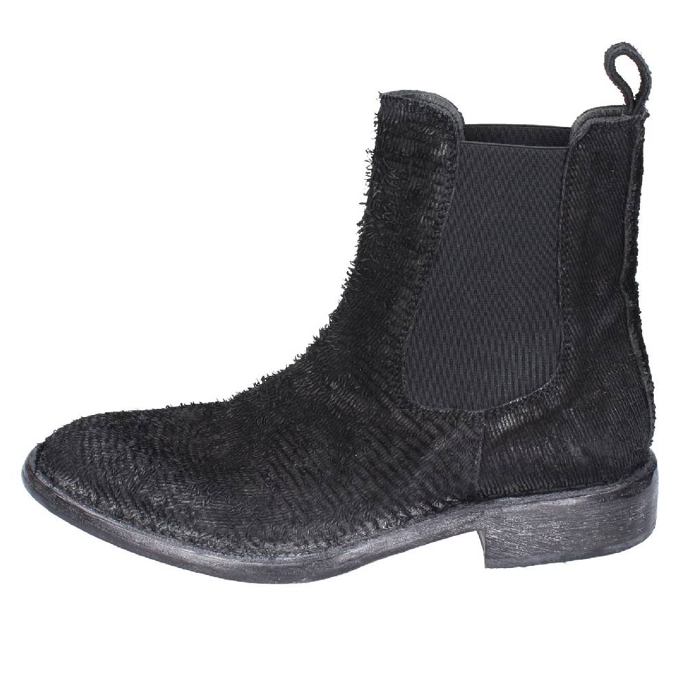scarpe donna MOMA stivaletti nero pelle pitonata 1CW350 EY571 In Saldo
