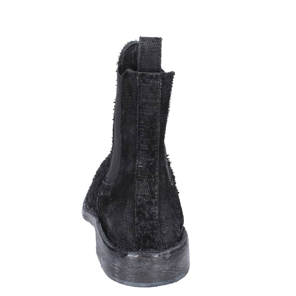 scarpe donna MOMA stivaletti nero pelle pitonata 1CW350 EY571 In Saldo