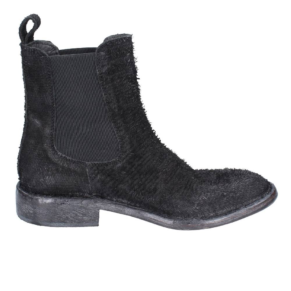 scarpe donna MOMA stivaletti nero pelle pitonata 1CW350 EY571 In Saldo