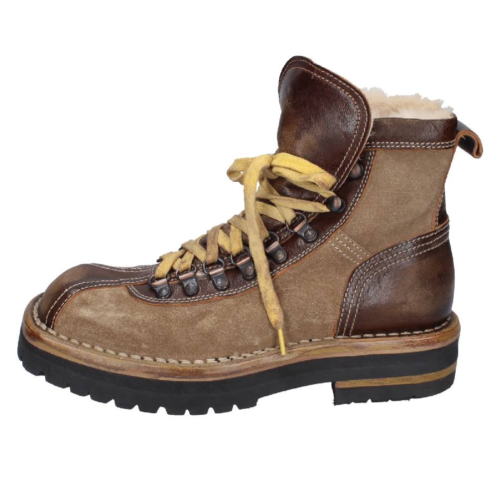 scarpe donna MOMA stivaletti marrone camoscio beige pelle 81301B EY576 2025