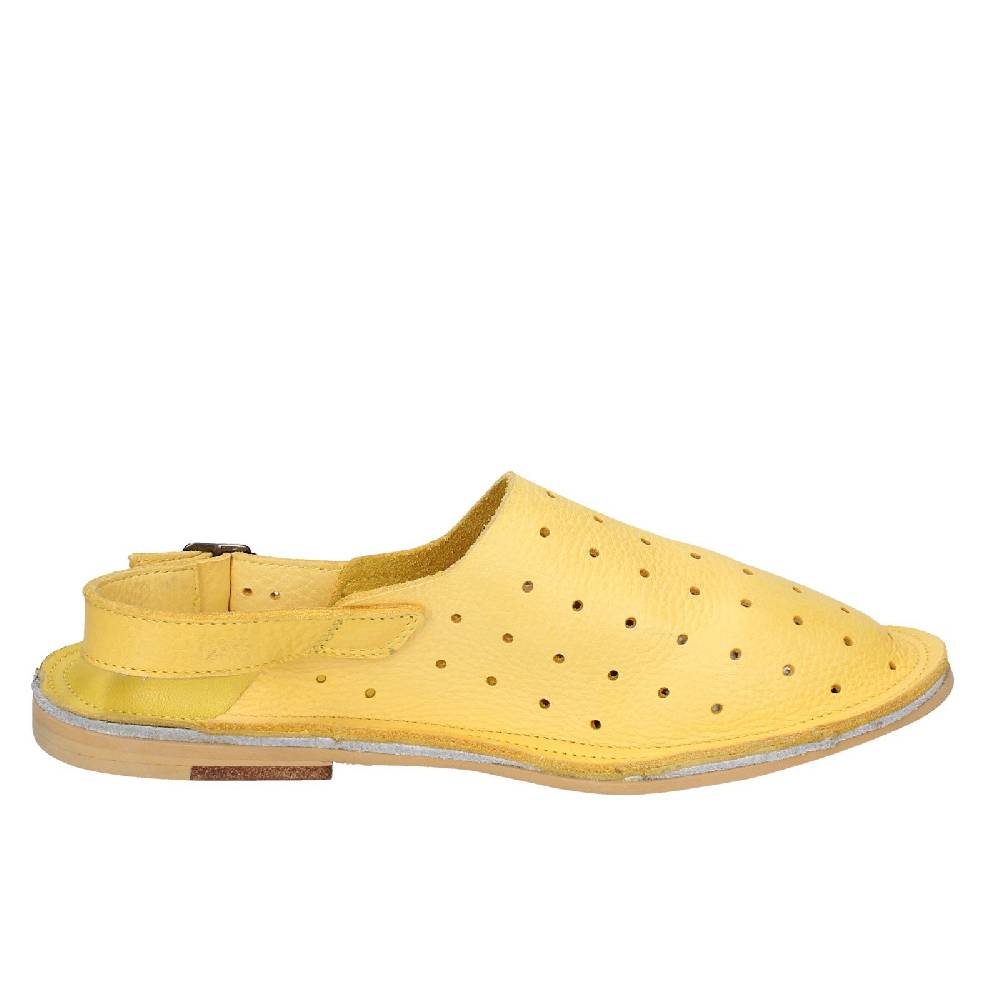 scarpe donna MOMA sandali giallo pelle 36404G VINTAGE EX438 Qualità