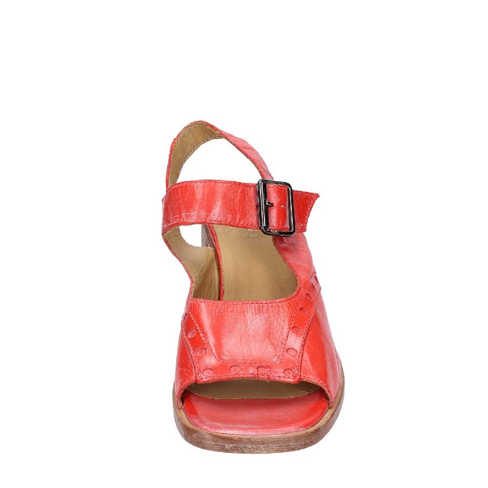 scarpe donna MOMA sandali rosso pelle 46404G VINTAGE EX450 Spedizione Gratuita