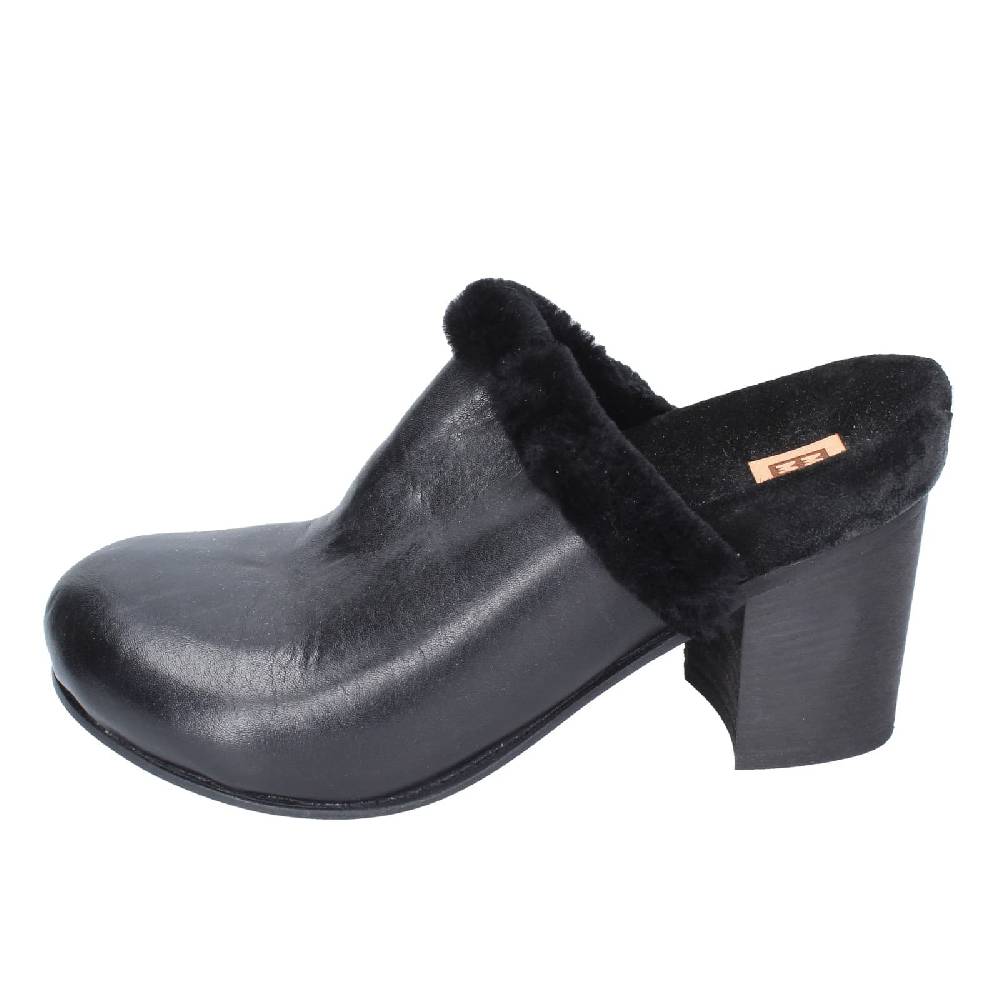 scarpe donna MOMA sandali nero pelle pelliccia EY580 Soddisfazione Garantita