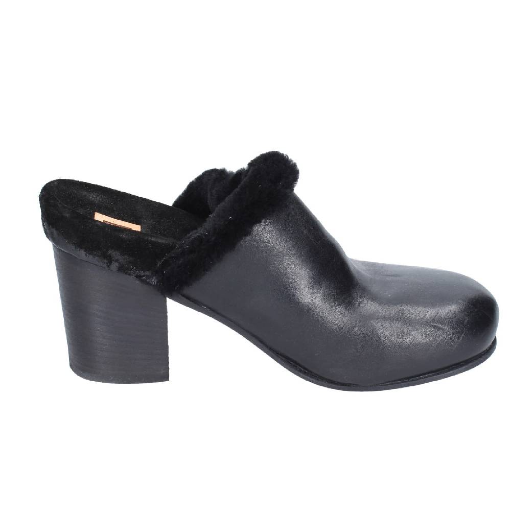 scarpe donna MOMA sandali nero pelle pelliccia EY580 Soddisfazione Garantita