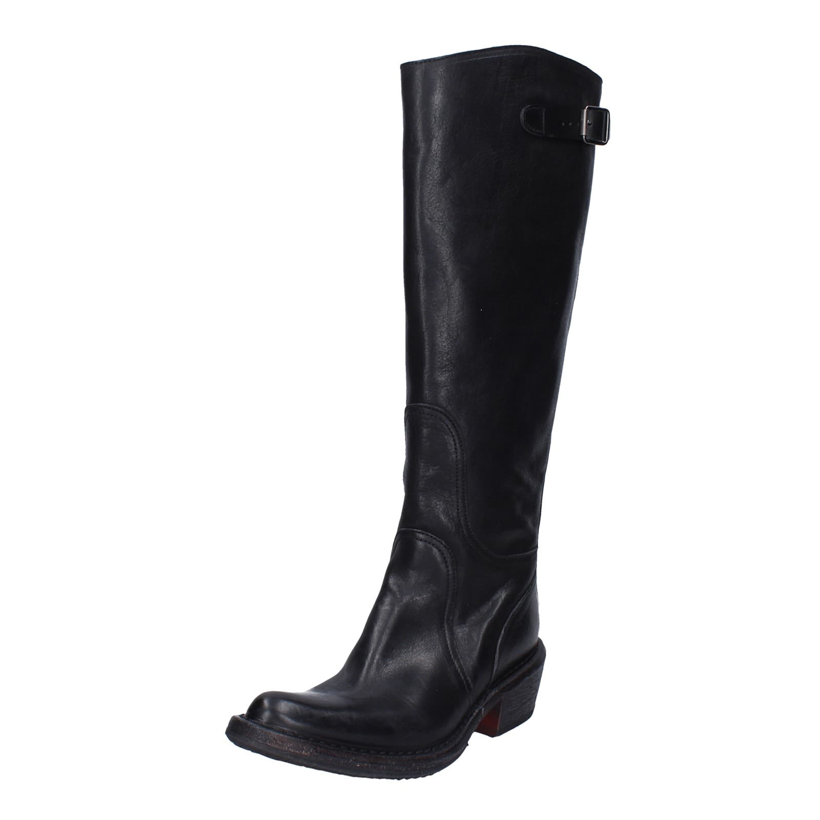 scarpe donna MOMA stivali nero pelle 77303D-CU EY491