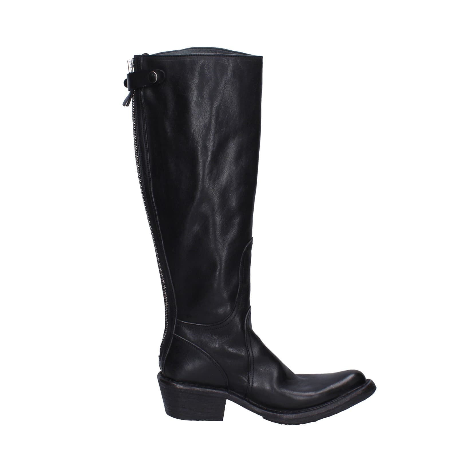scarpe donna MOMA stivali nero pelle 77303D-CU EY491 Promozione