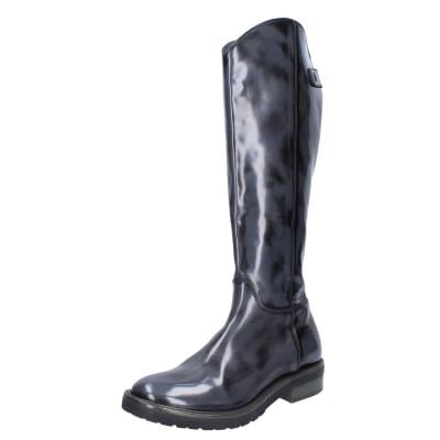 scarpe donna MOMA stivali grigio pelle lucida BK293