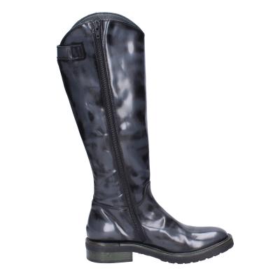 scarpe donna MOMA stivali grigio pelle lucida BK293 Sconto