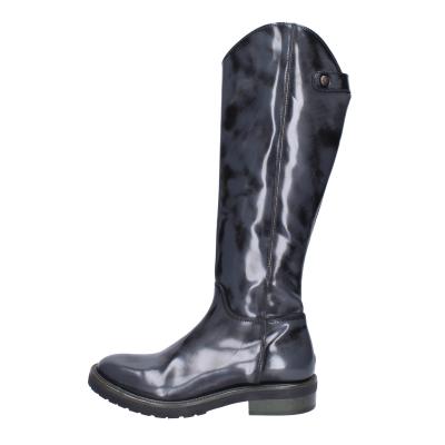 scarpe donna MOMA stivali grigio pelle lucida BK293 Sconto