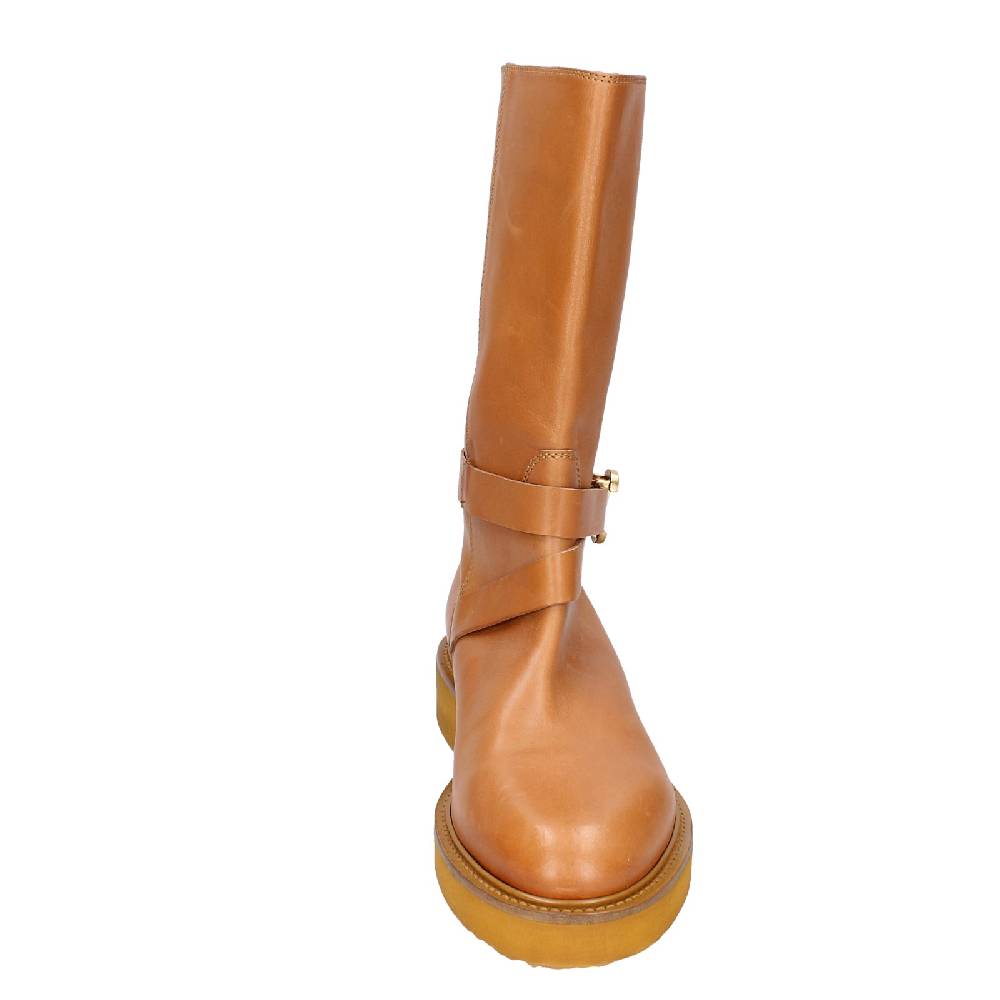 scarpe donna CARMENS stivali marrone pelle EX153 Promozione Limitata