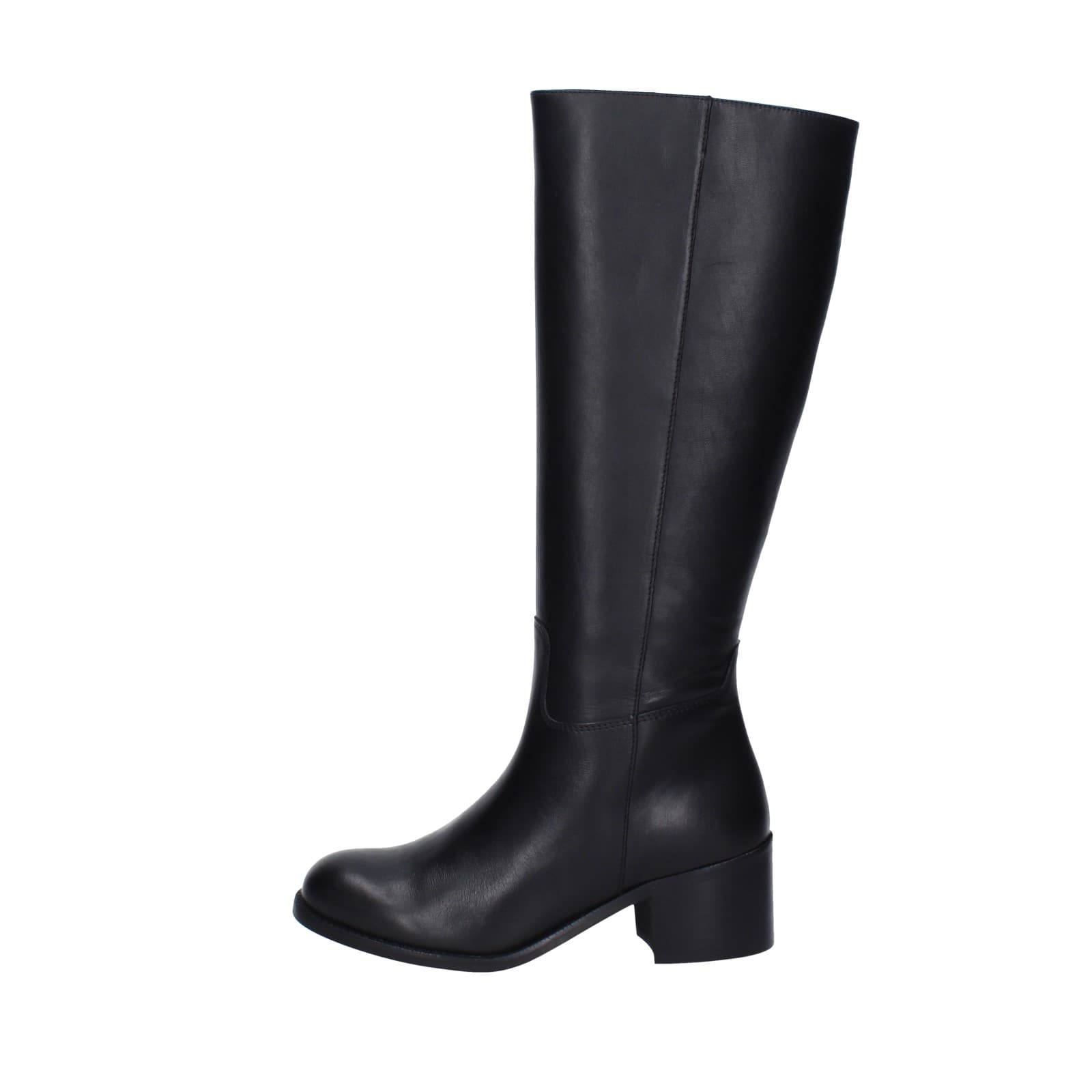 scarpe donna STUDIO MODE stivali nero pelle EZ717 Affare Del Giorno