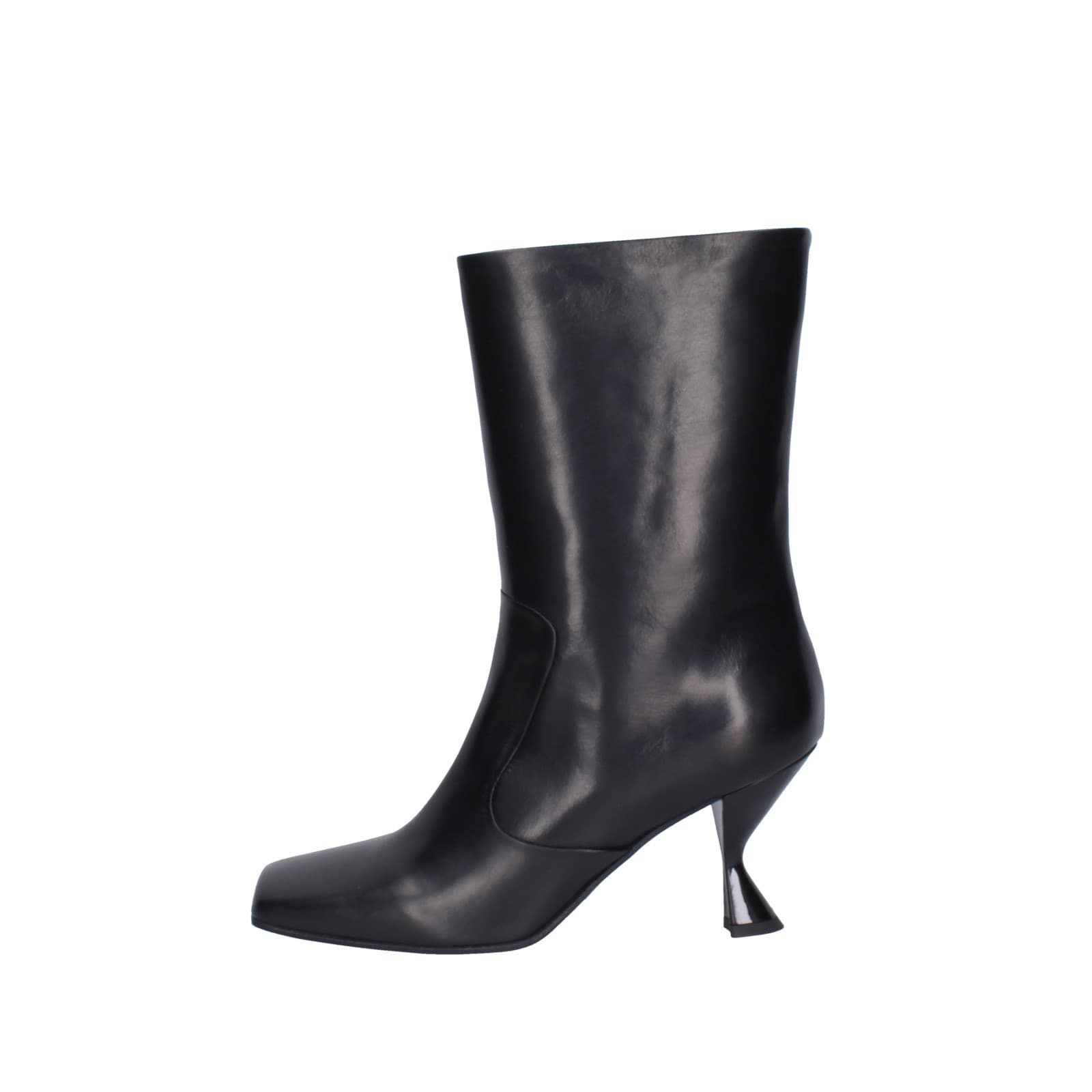 scarpe donna PIERFRANCESCO VINCENTI stivali nero pelle TR A10 EZ762 Prezzo Ridotto