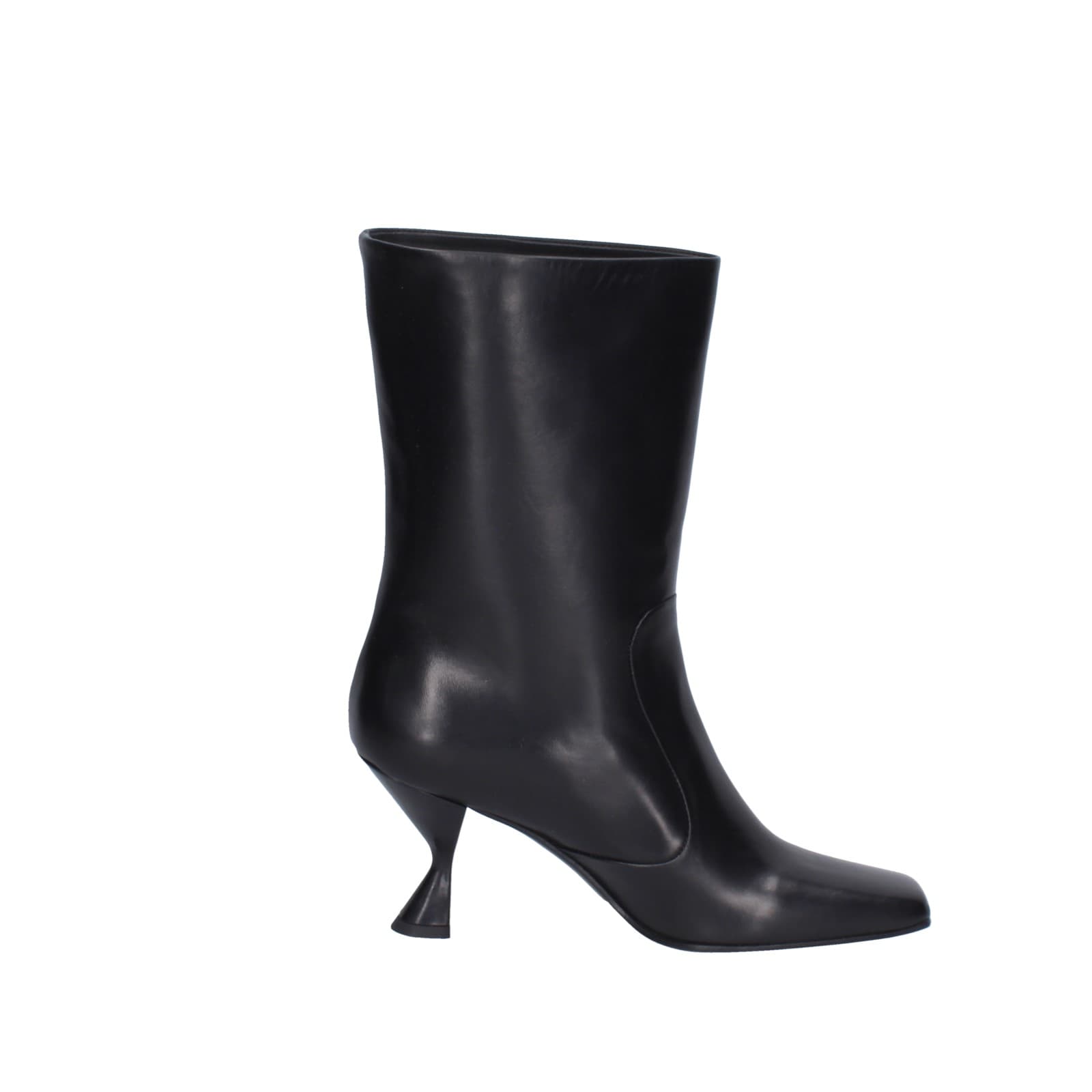 scarpe donna PIERFRANCESCO VINCENTI stivali nero pelle TR A10 EZ762 Prezzo Ridotto