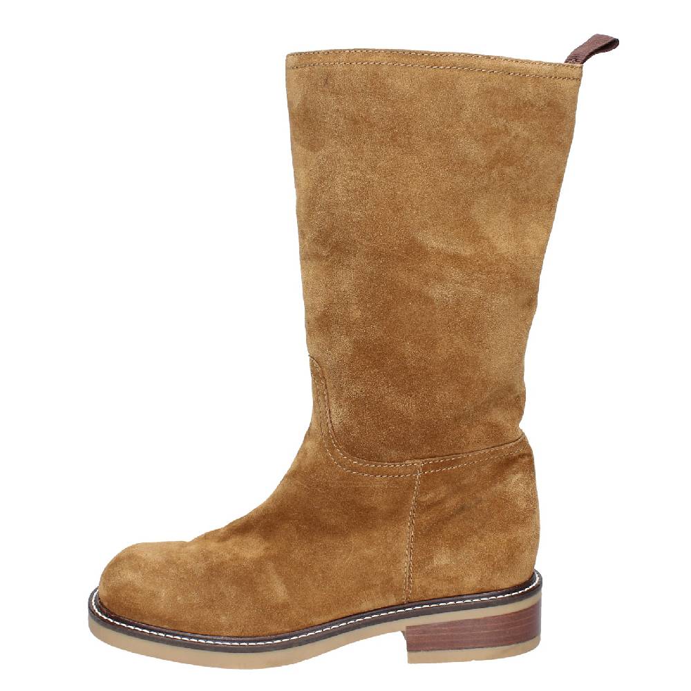 scarpe donna CARMENS stivali marrone camoscio EX217 Sottocosto