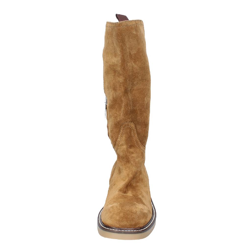 scarpe donna CARMENS stivali marrone camoscio EX217 Sottocosto