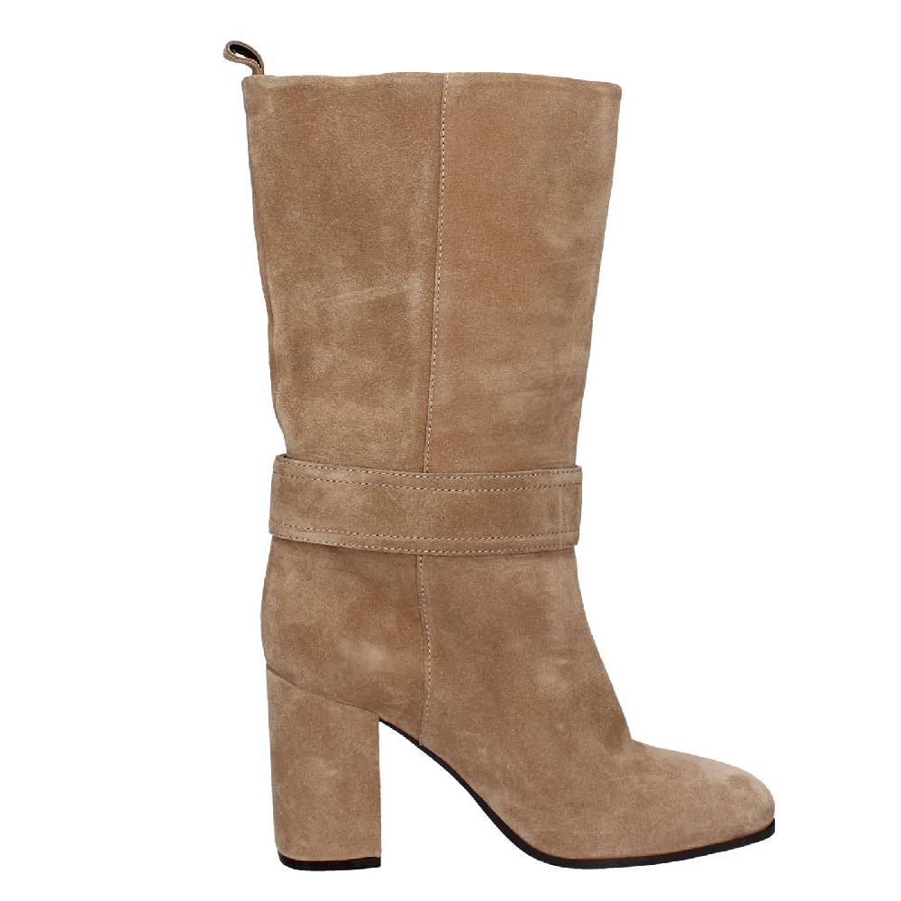 scarpe donna CARMENS stivali beige camoscio EX216 Convenienza