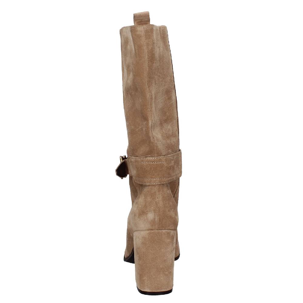 scarpe donna CARMENS stivali beige camoscio EX216 Convenienza