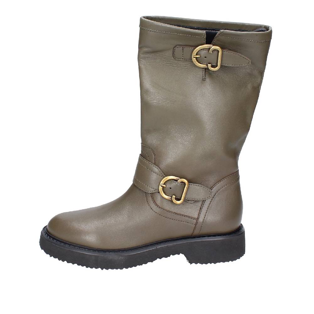 scarpe donna CARMENS stivali verde pelle EX187 Novità