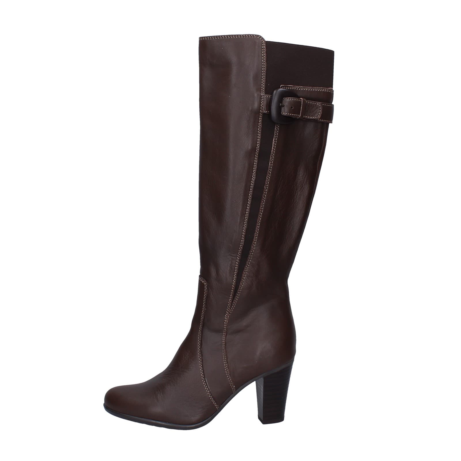 scarpe donna ROSETTA stivali marrone pelle EY405 Presa