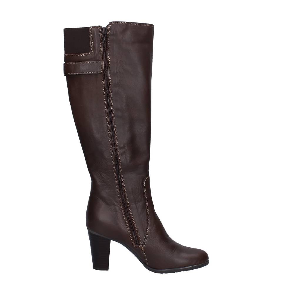 scarpe donna ROSETTA stivali marrone pelle EY405 Presa