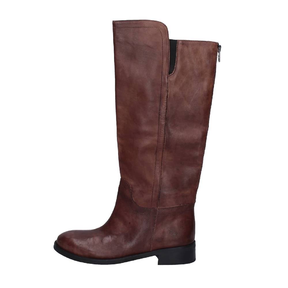 scarpe donna PAOLO CONTE stivali marrone pelle EY161 Offerta