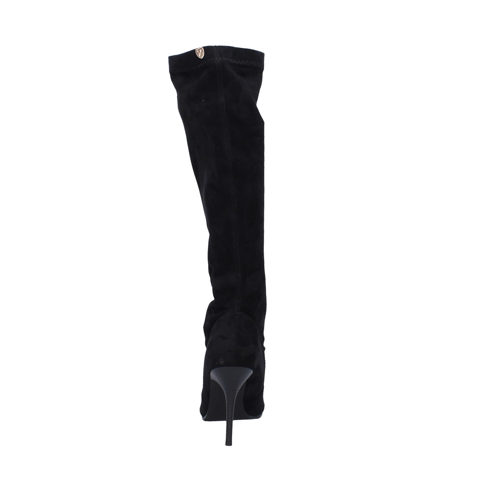scarpe donna YAMAMAY stivali nero camoscio EY407 In Vendita